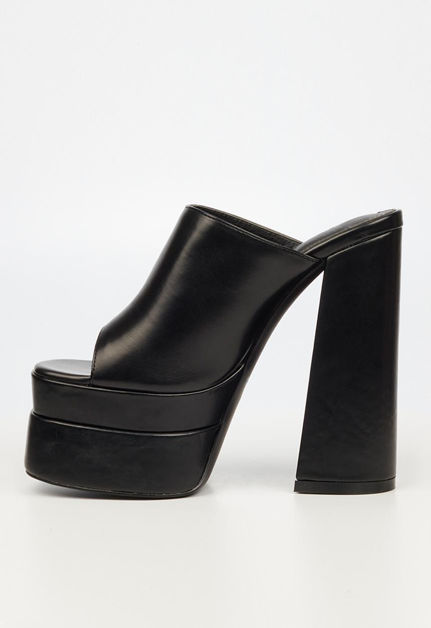 Rock & Co - Sachi 3 platform mule heel - black