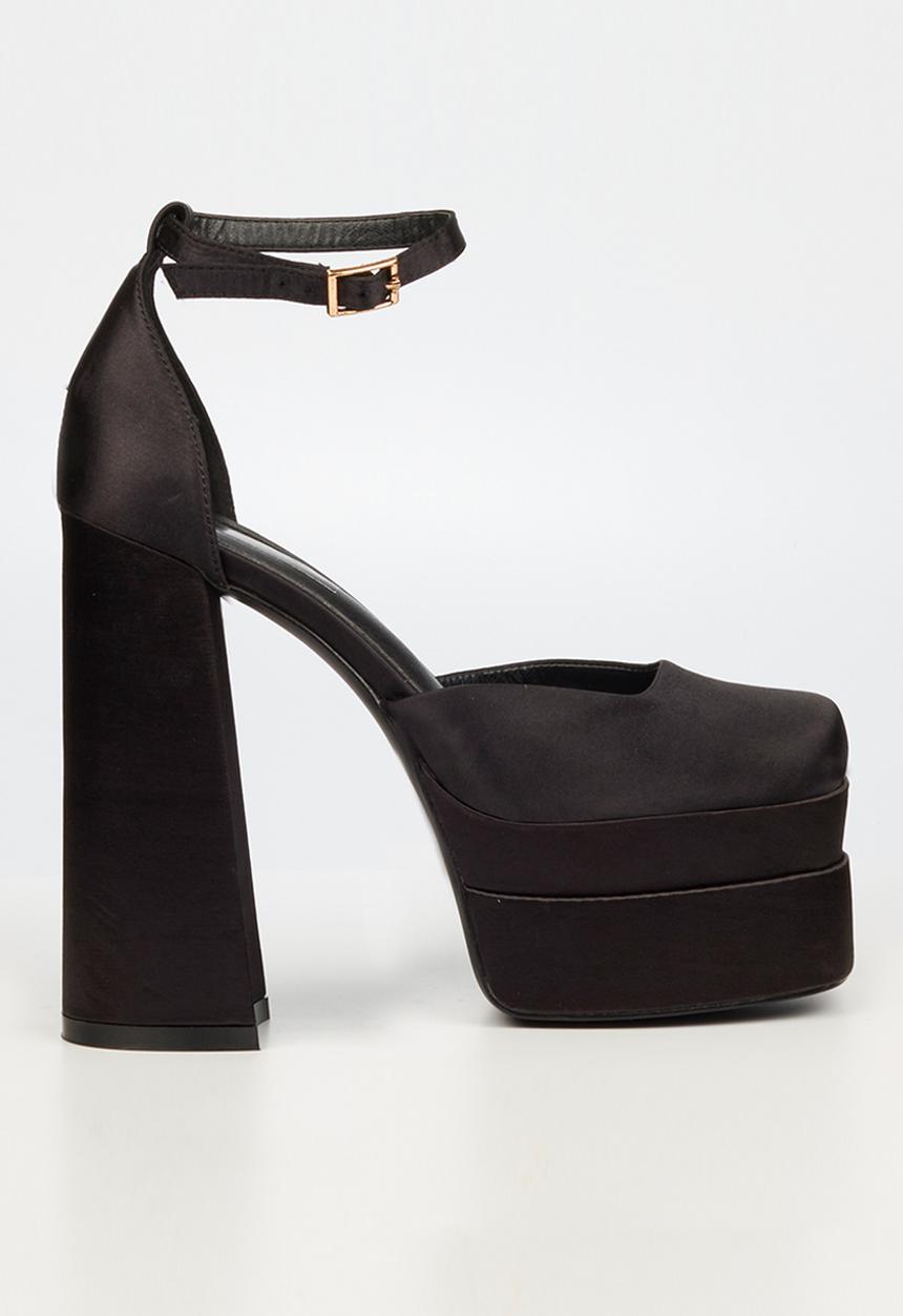 Rock & Co - Sachi 4 ankle tie platform heel - black