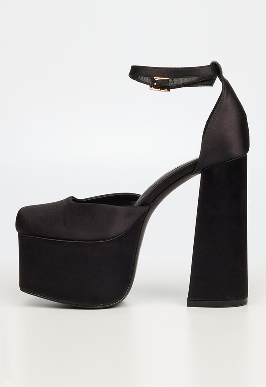 Rock & Co - Sachi 4 ankle tie platform heel - black