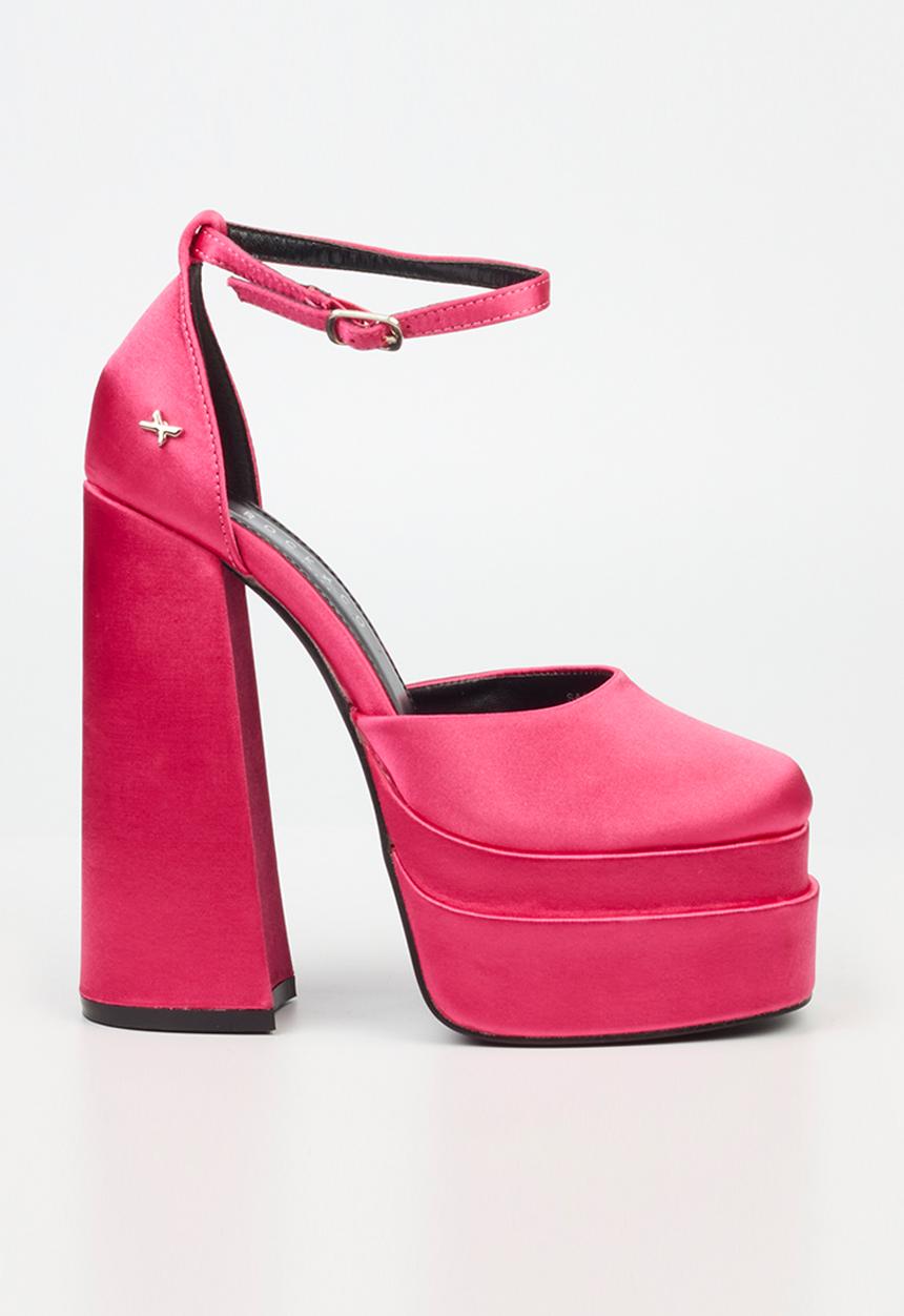 Rock & Co - Sachi 4 ankle tie platform heel - fuchsia