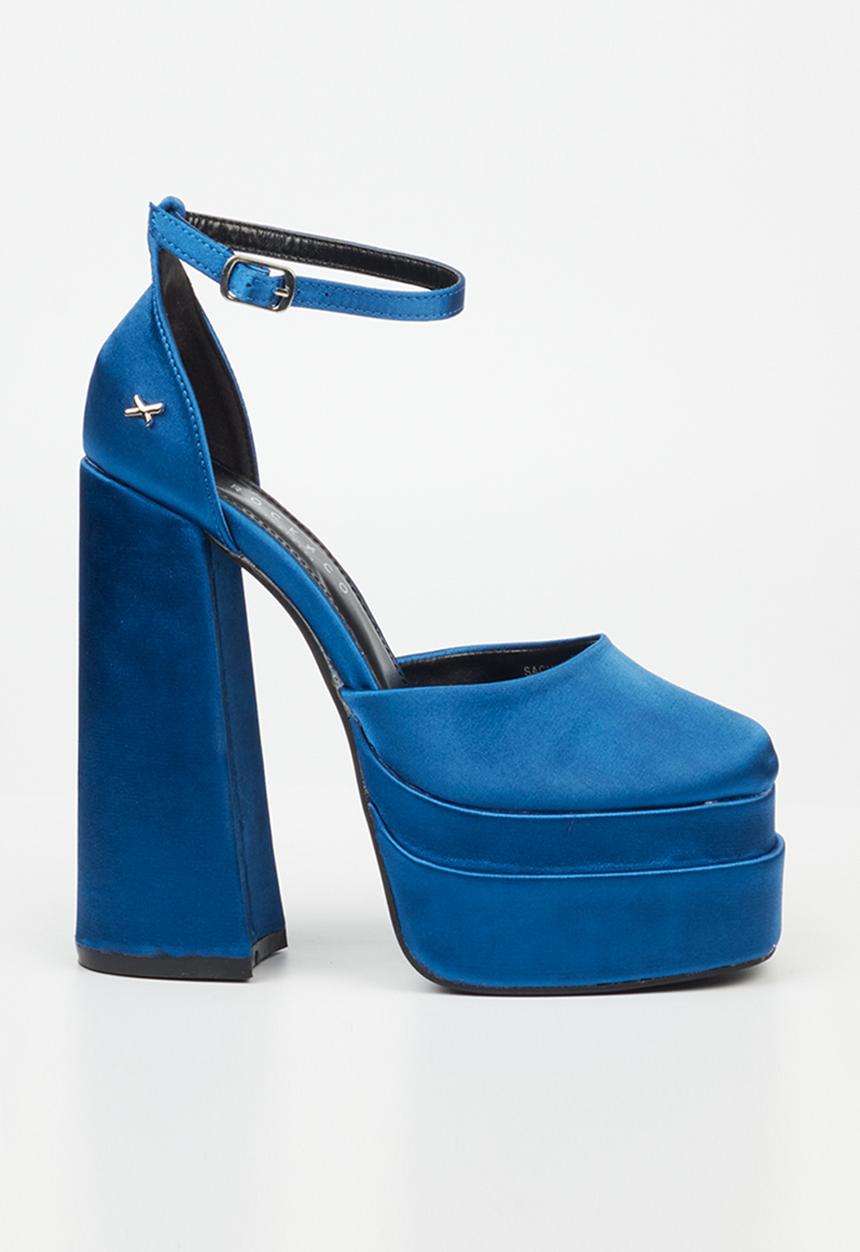 Rock & Co - Sachi 4 ankle tie platform heel - navy