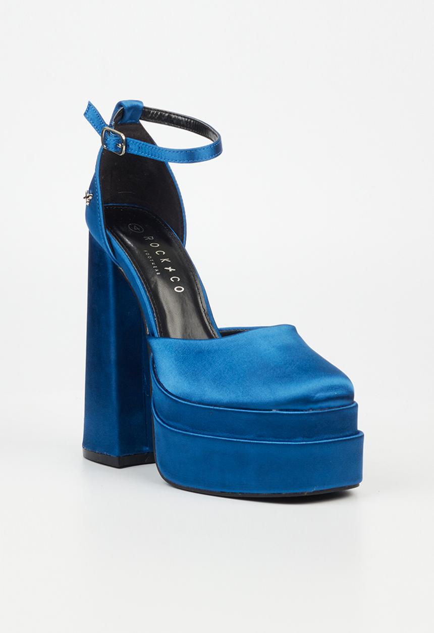 Rock & Co - Sachi 4 ankle tie platform heel - navy