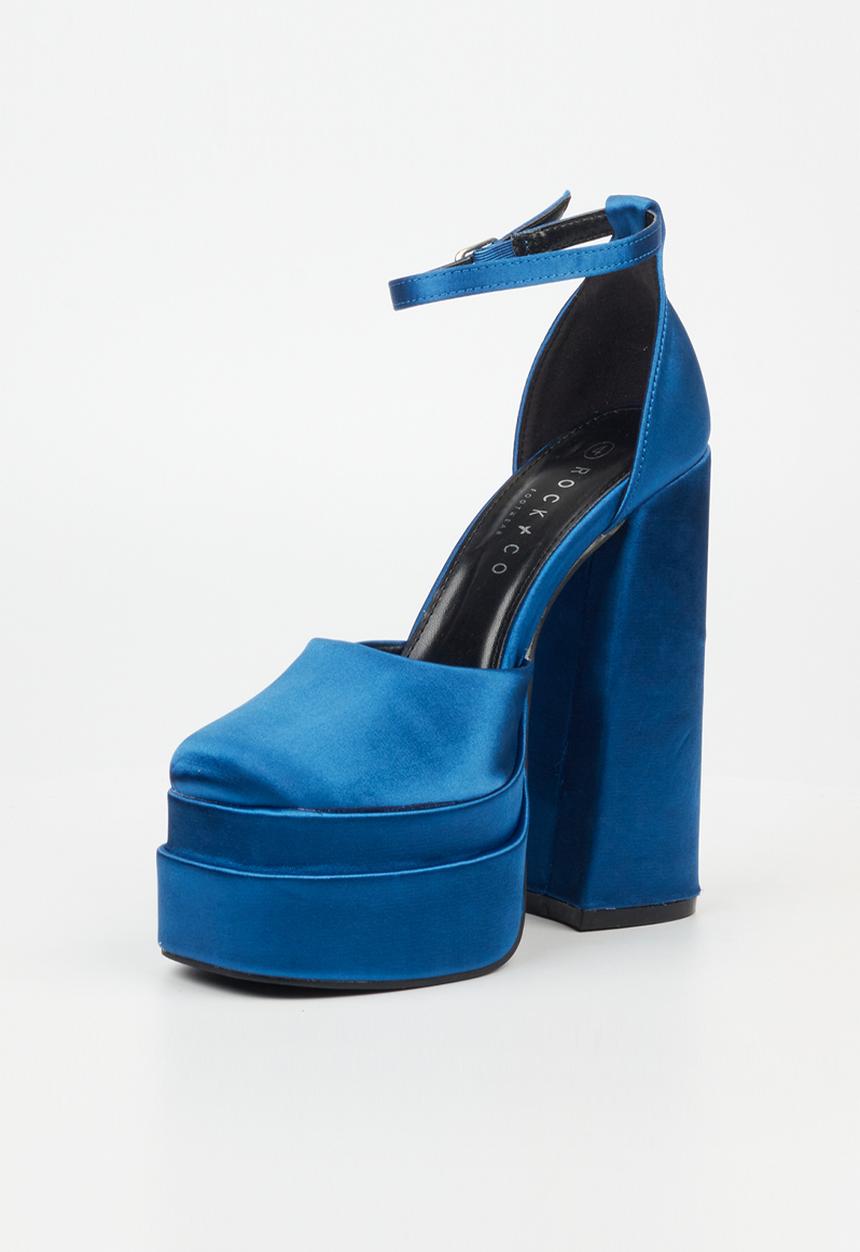 Rock & Co - Sachi 4 ankle tie platform heel - navy