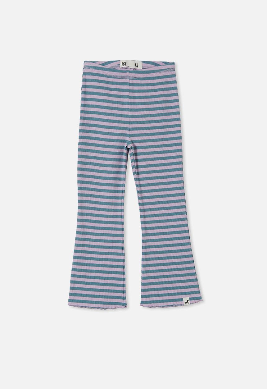 Cotton On - Francine flare pant - teal storm/lilac drop rib