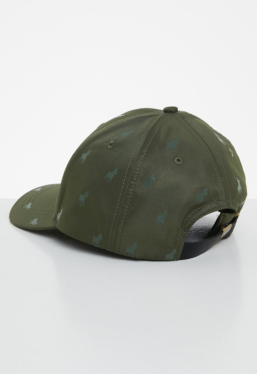 POLO - Mens 6 panel monogram peak - olive