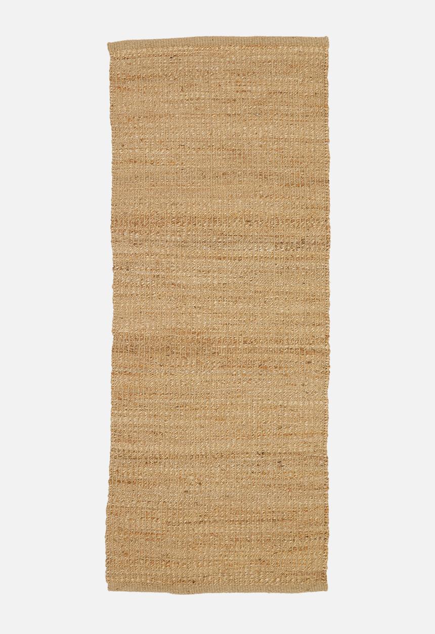 Sixth Floor - Plain ribbed jute runner - natural