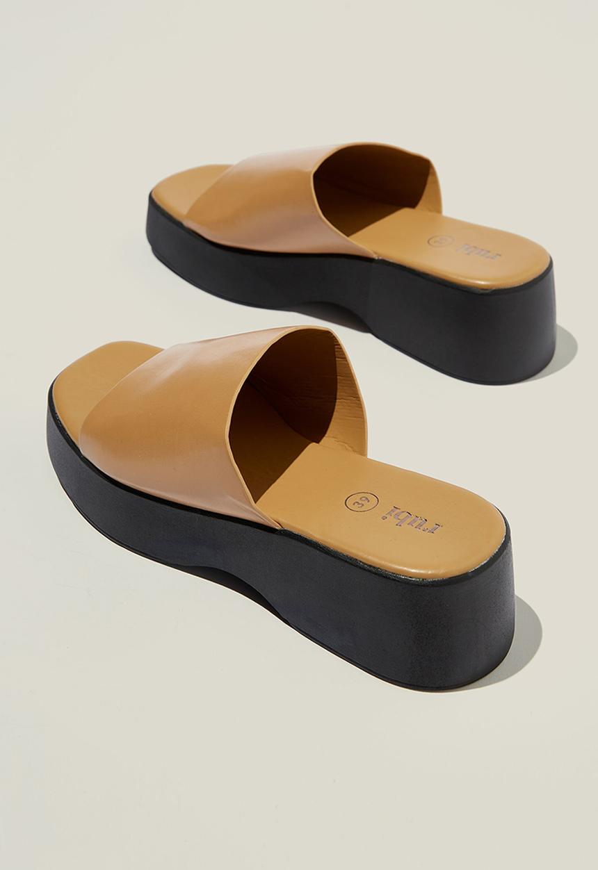 Cotton On - Mae single vamp flatform - camel pu