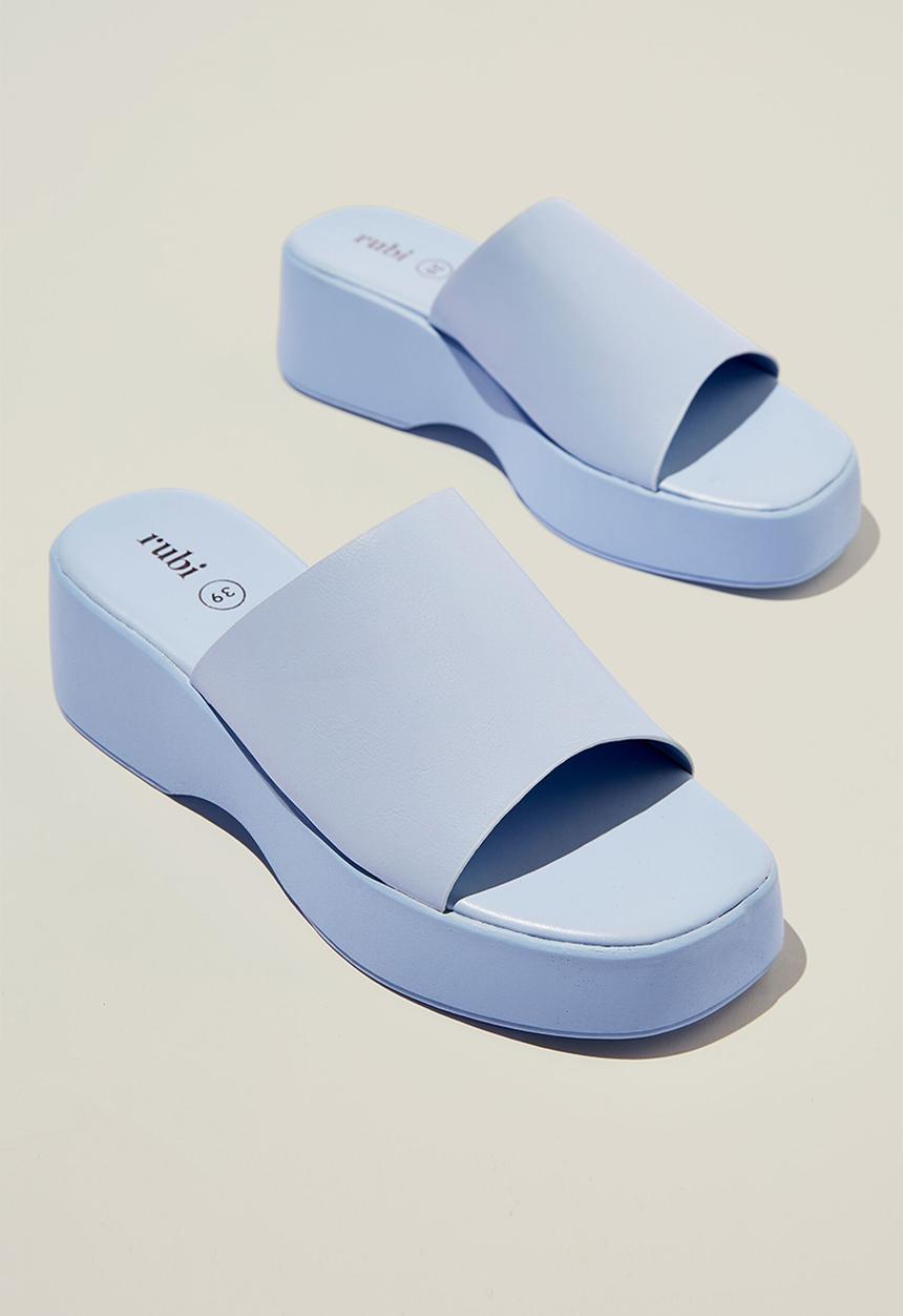 Cotton On - Mae single vamp flatform - seaside blue pu