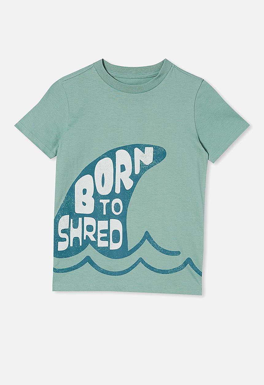 Cotton On - Max skater short sleeve tee - rusty aqua
