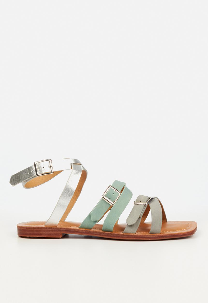 Miss Black - Venice1 ankle tie sandal - grey 