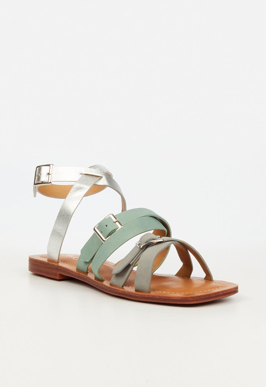 Miss Black - Venice1 ankle tie sandal - grey 
