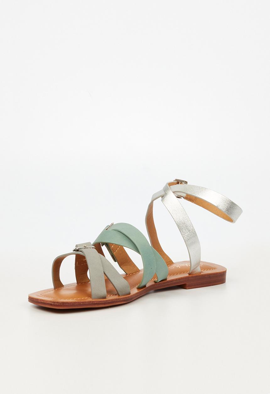 Miss Black - Venice1 ankle tie sandal - grey 