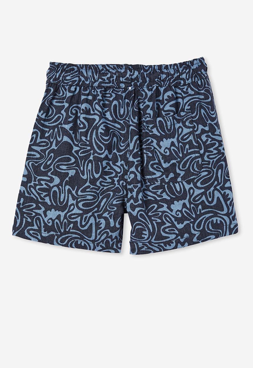 Cotton On - Los cabos short - vintage navy/dusty blue swirl