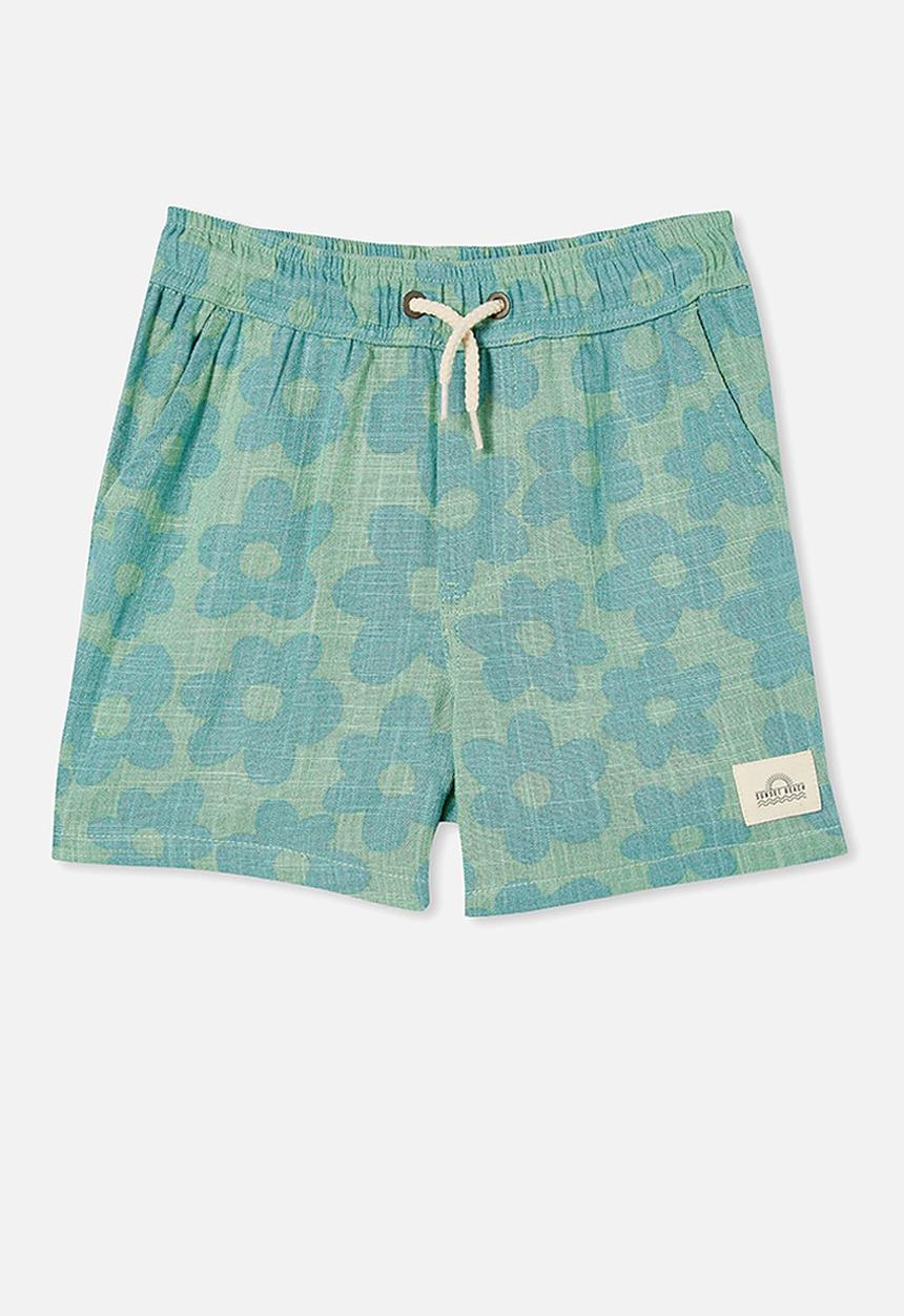 Cotton On - Los cabos short - smashed avo/rusty aqua floral