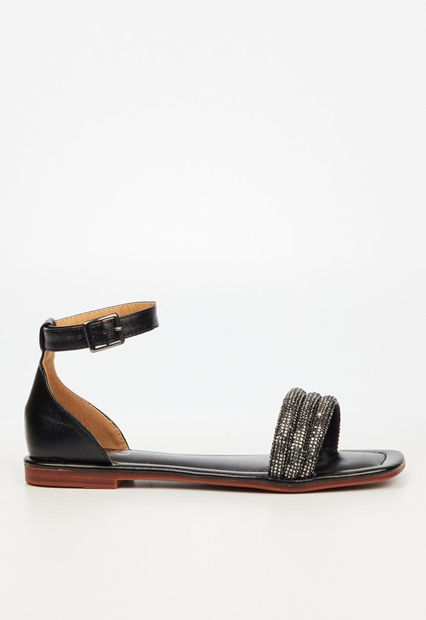 Miss Black - Venice4 ankle tie sandal - black