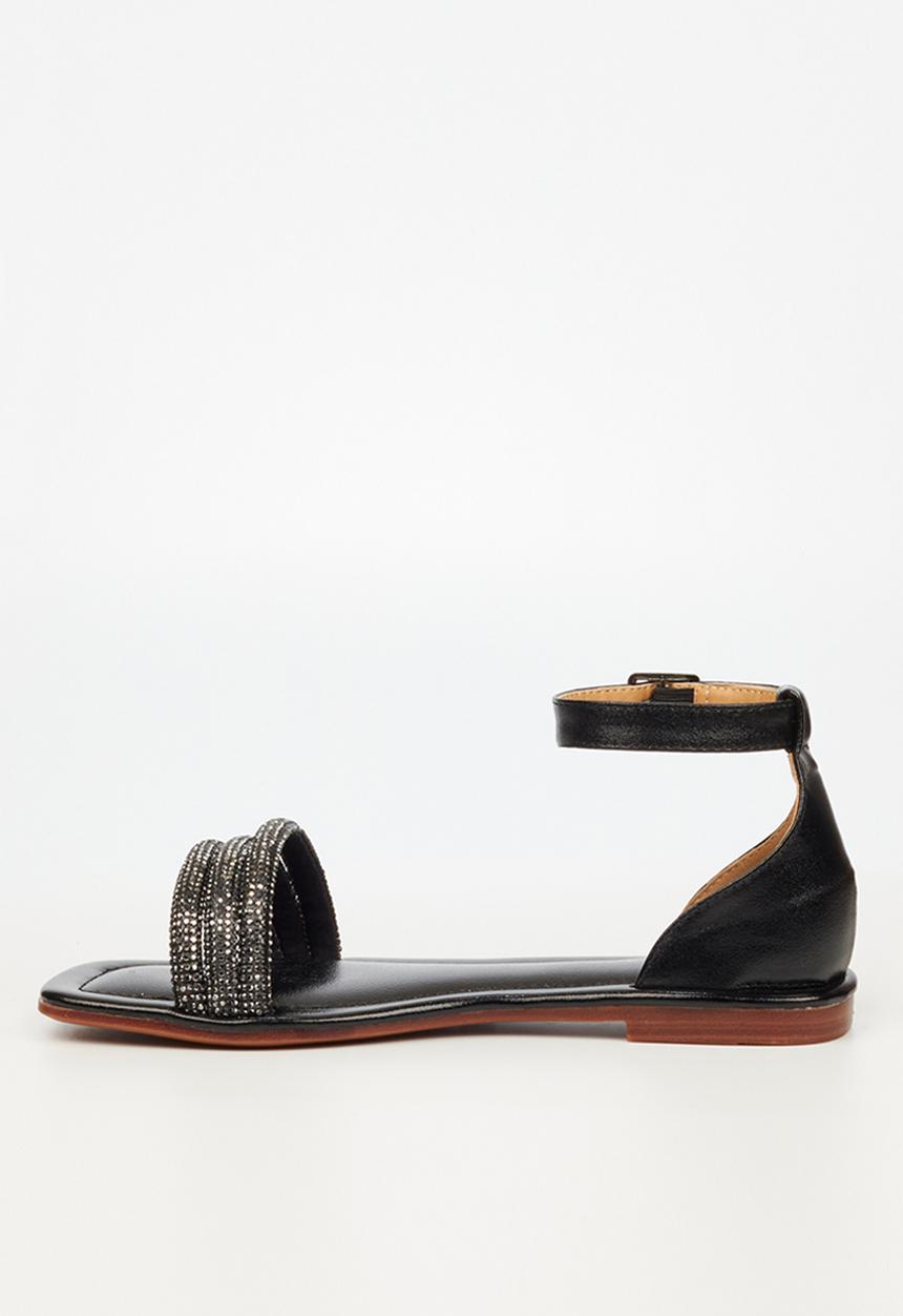 Miss Black - Venice4 ankle tie sandal - black