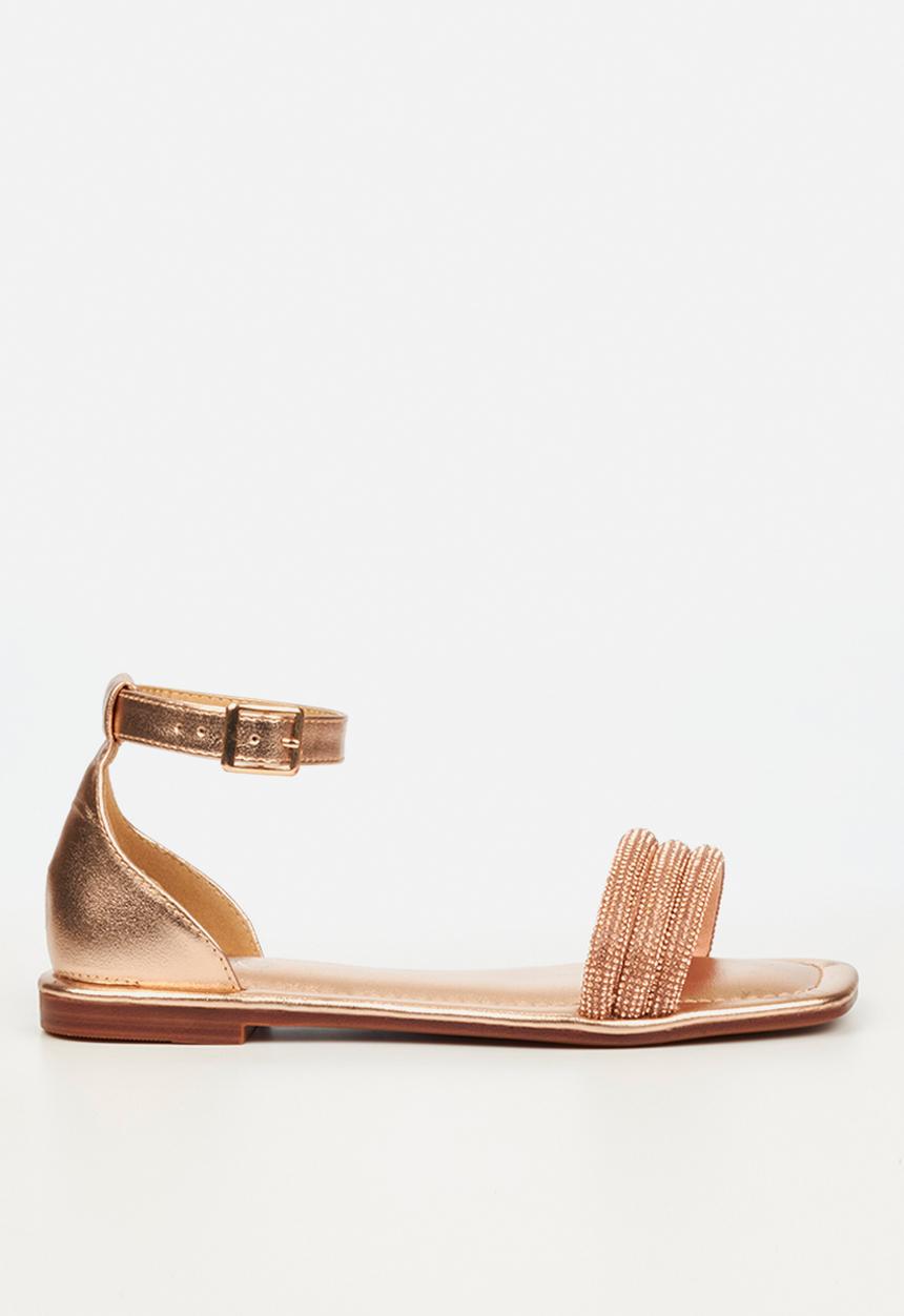Miss Black - Venice4 ankle tie sandal - rose gold
