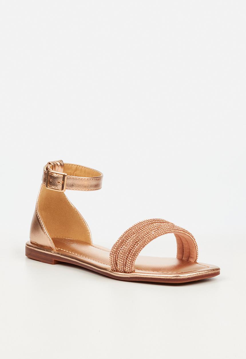 Miss Black - Venice4 ankle tie sandal - rose gold