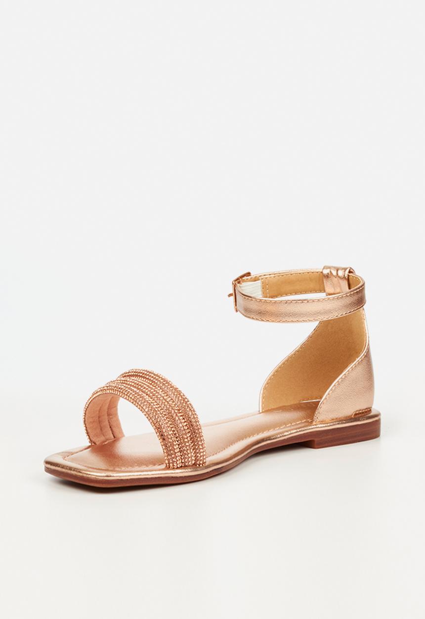 Miss Black - Venice4 ankle tie sandal - rose gold