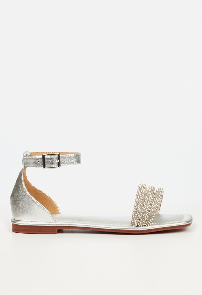 Miss Black - Venice4 ankle tie sandal - silver