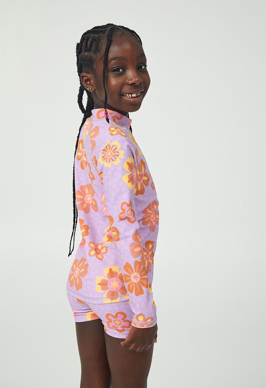 Cotton On - Hamilton long sleeve rashie - lilac drop/monteray floral