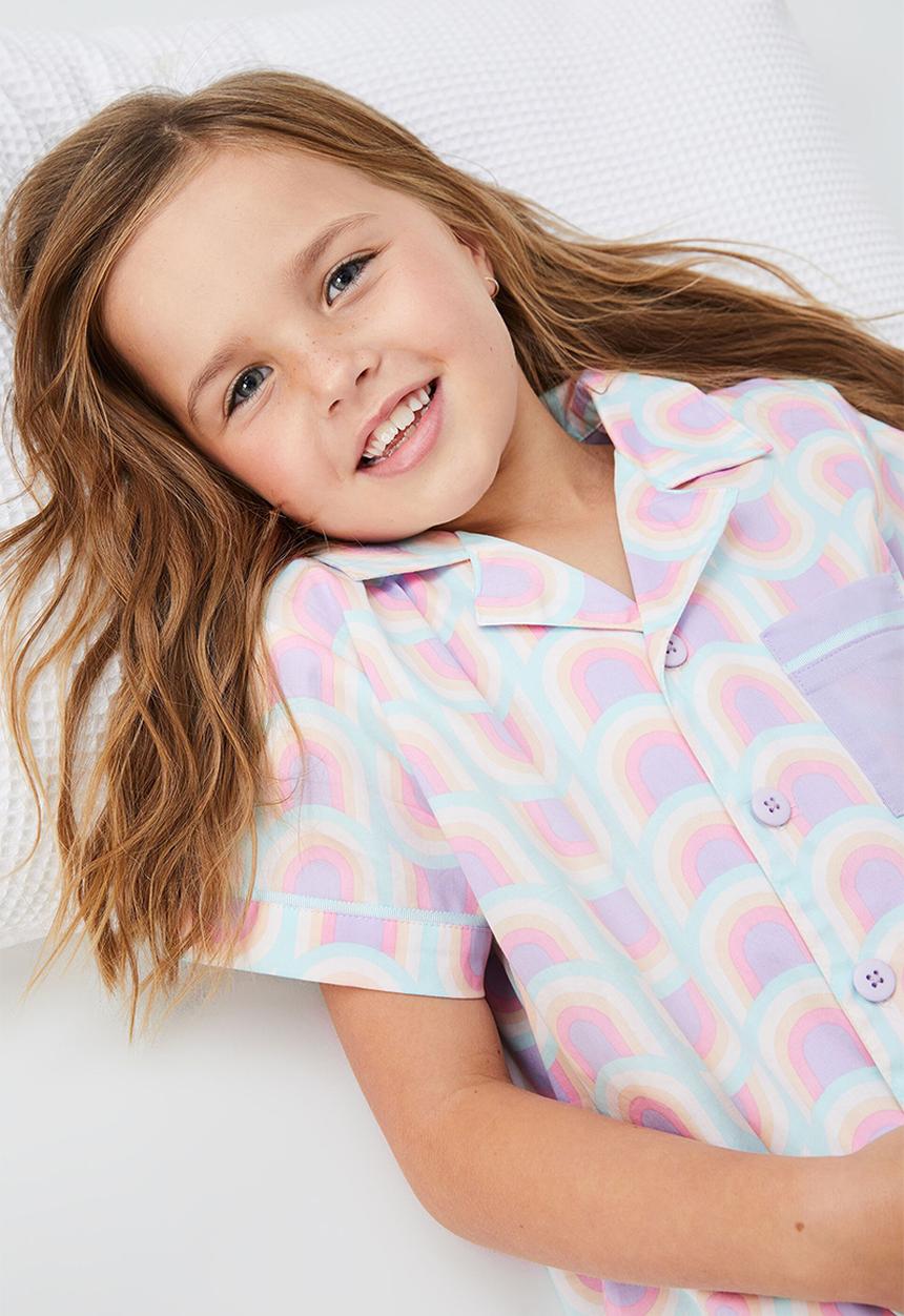 Cotton On - Patty short sleeve pyjama set - geo rainbow