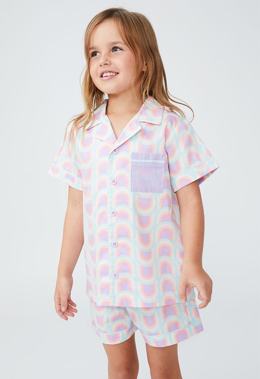 Cotton On - Patty short sleeve pyjama set - geo rainbow