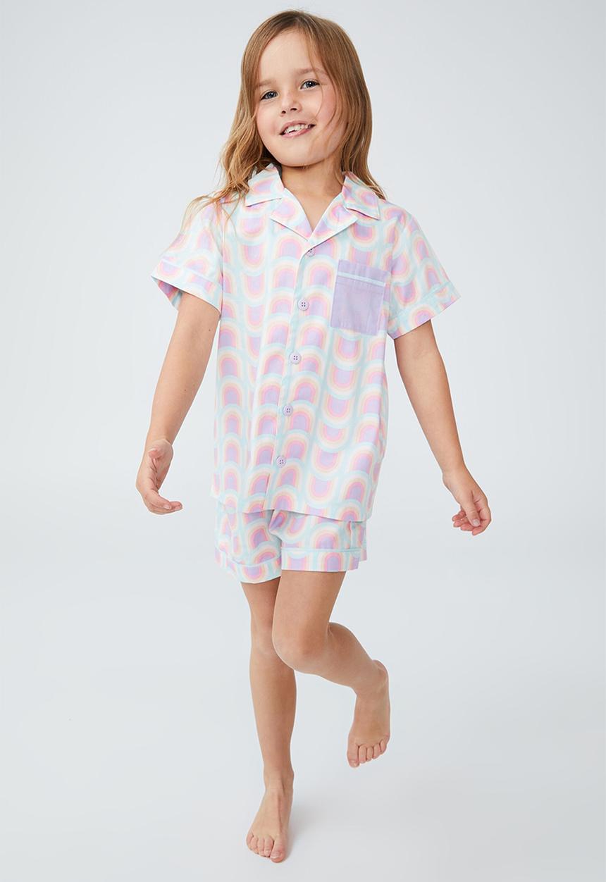 Cotton On - Patty short sleeve pyjama set - geo rainbow