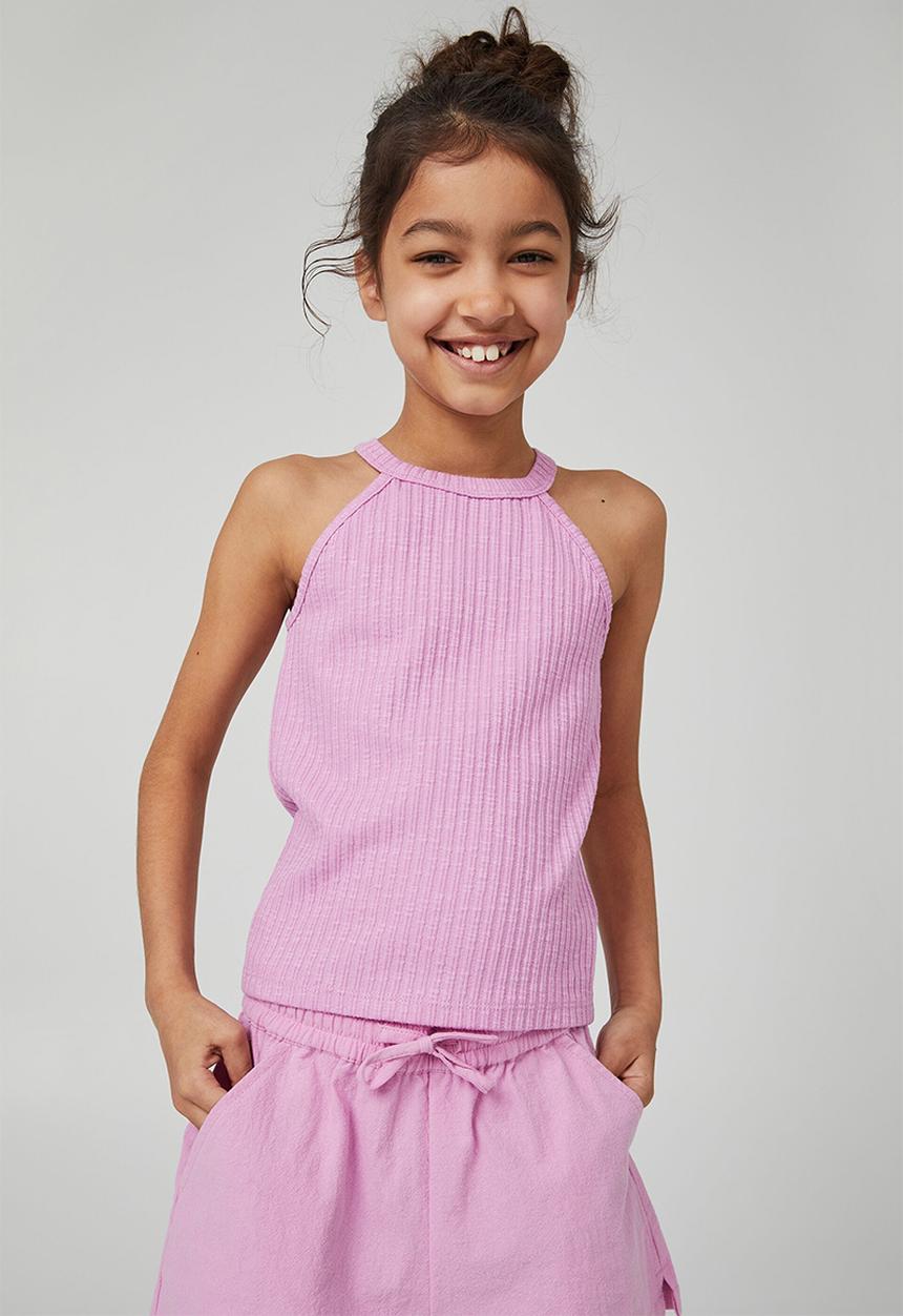 Cotton On - Leah rib tank - purple paradise