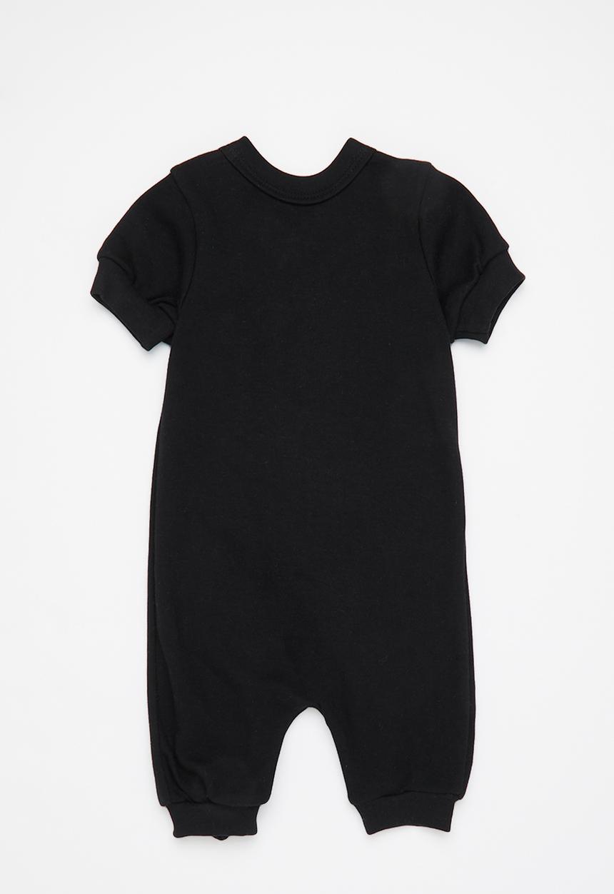 Little Lumps - Zip summer romper - black