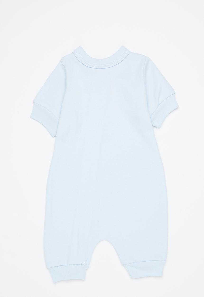 Little Lumps - Zip summer romper - blue
