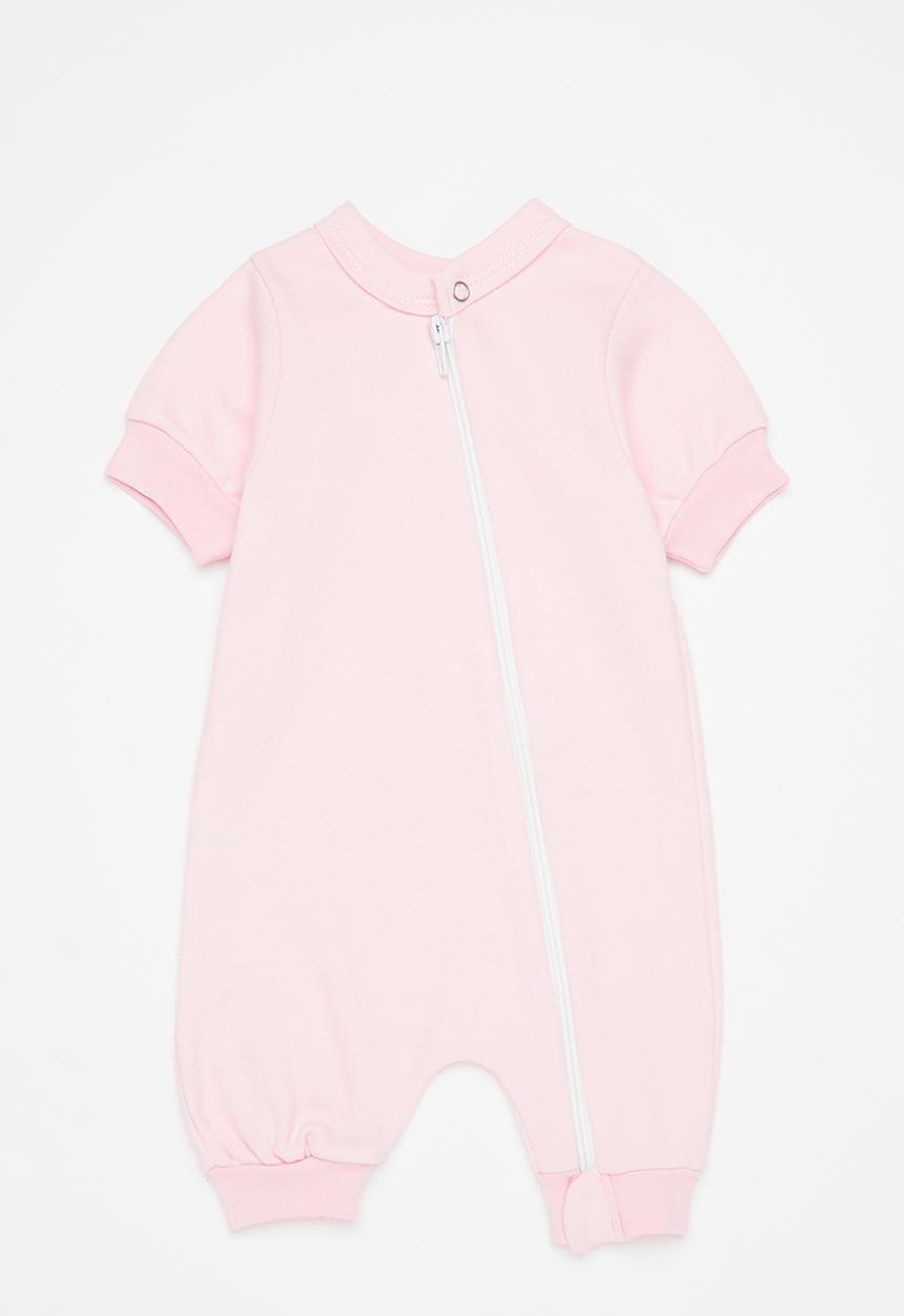 Little Lumps - Zip summer romper - pink