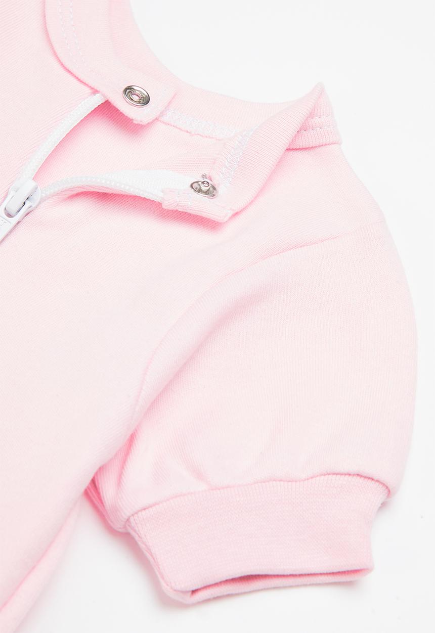 Little Lumps - Zip summer romper - pink