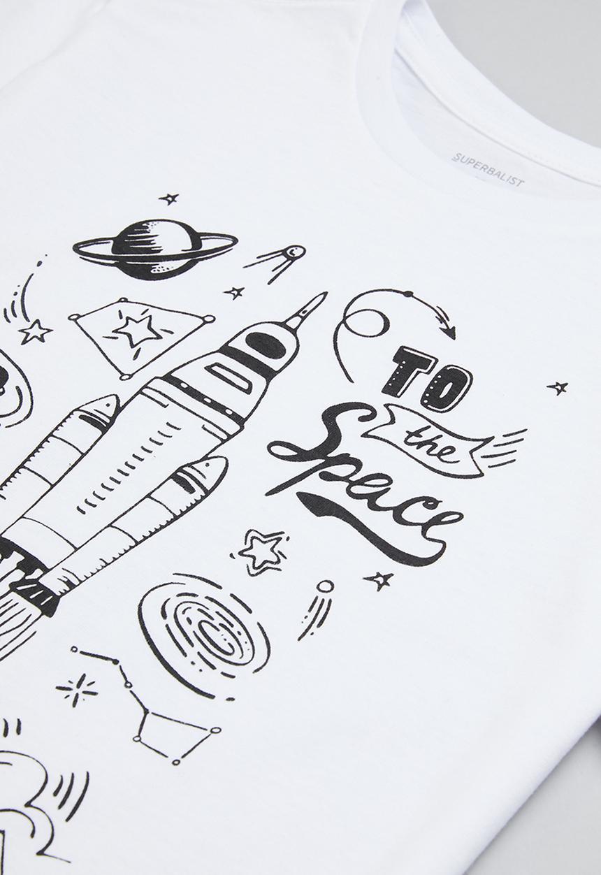 Superbalist - NASA summer pj set - white & black