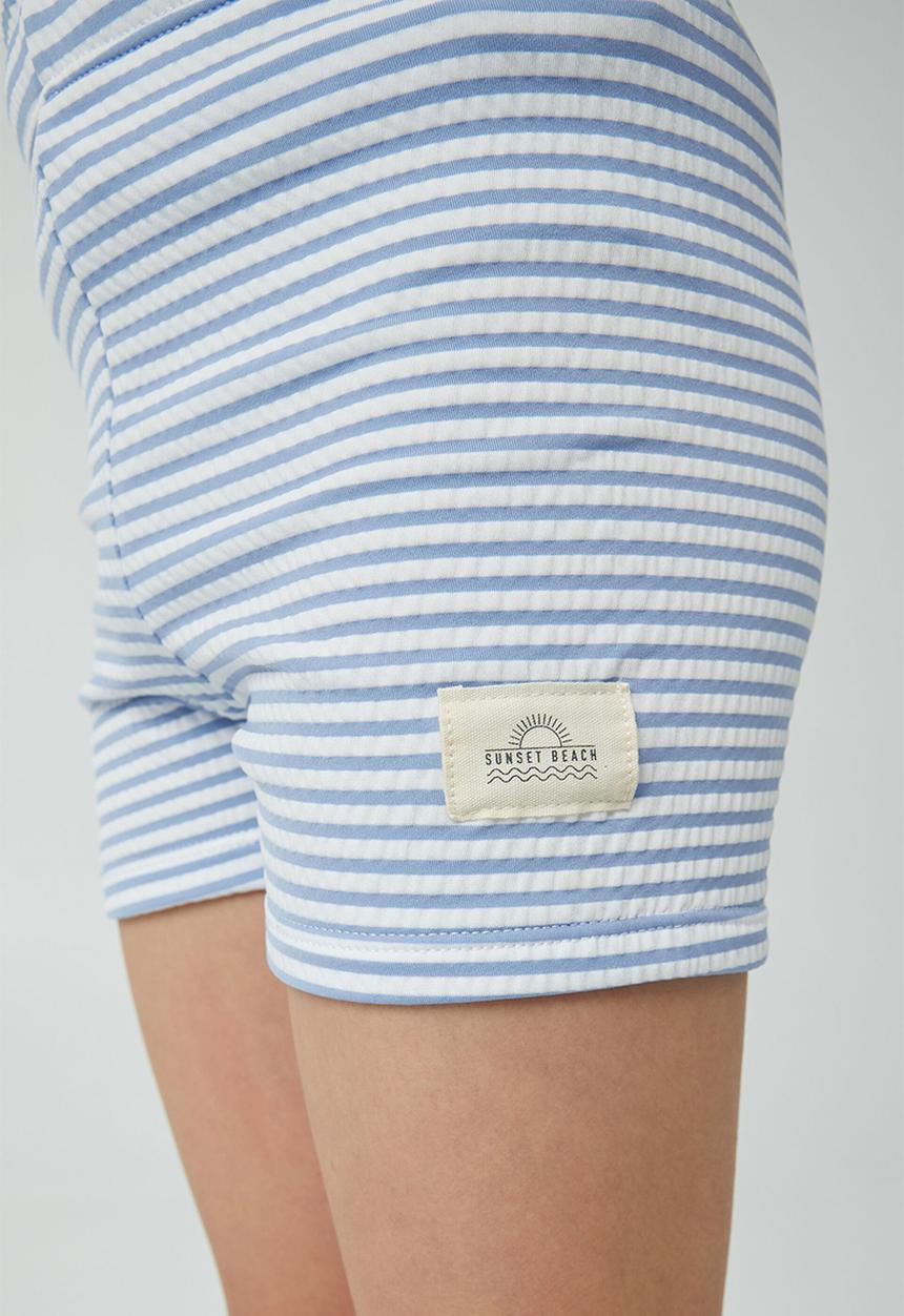 Cotton On - Billy boyleg swim trunk - dusk blue/stripe