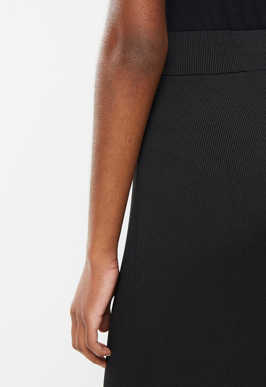 dailyfriday - Side slit midi skirt - black
