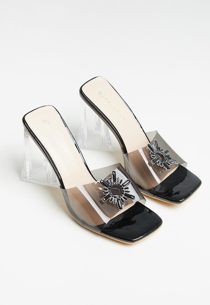 Rock & Co - Bongo 1 mule block heel - black