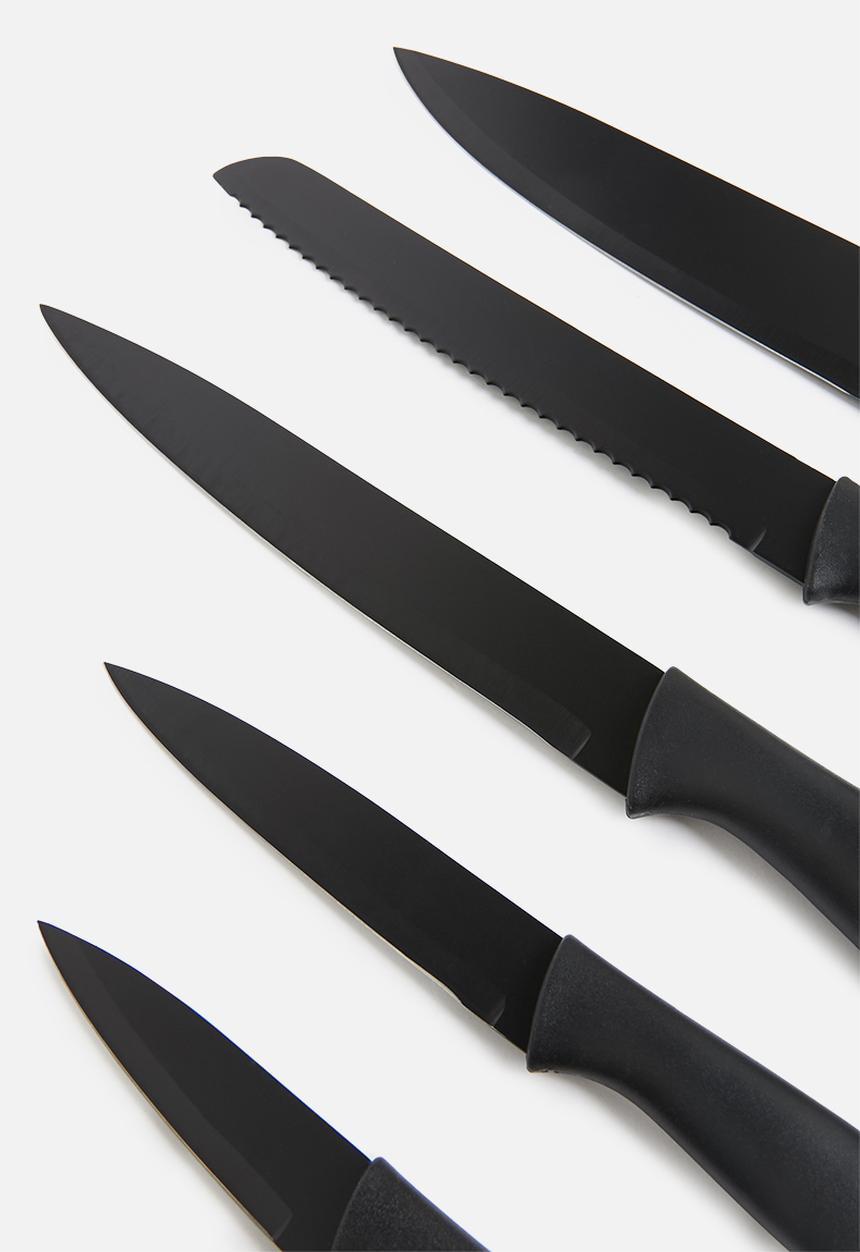 Excellent Houseware - Knife set of 5 - black