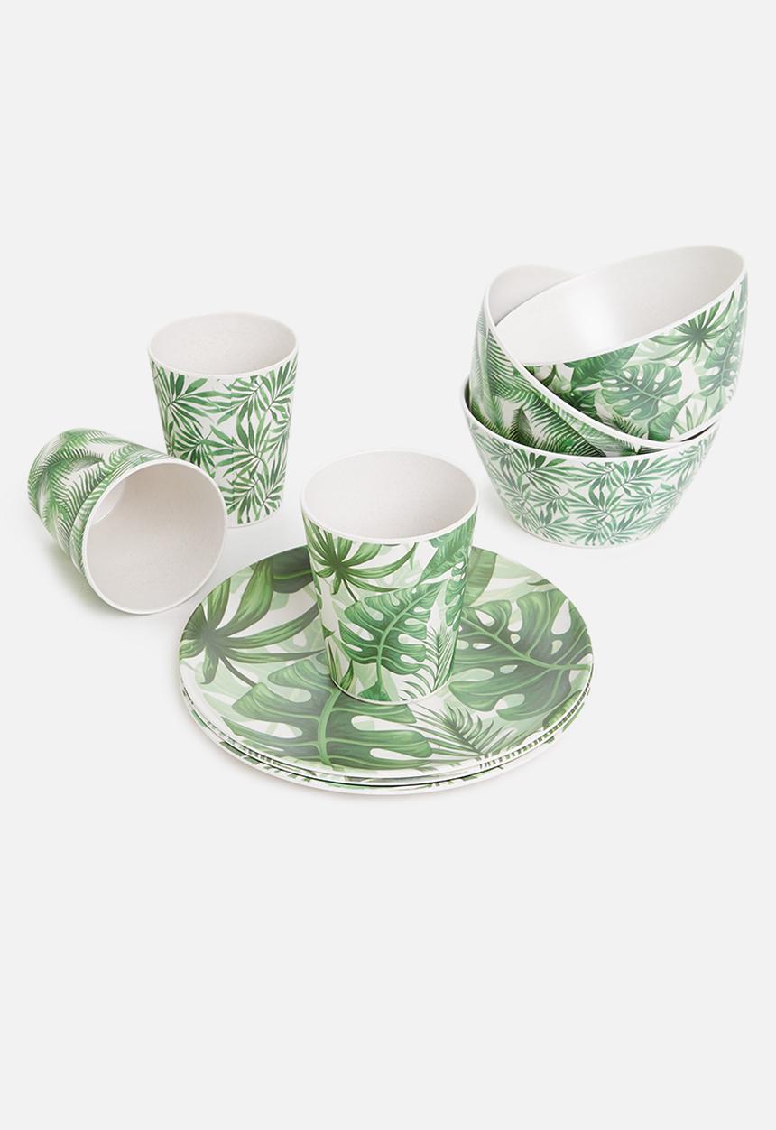 Excellent Houseware - Leafboo bowl set of 3 set - green