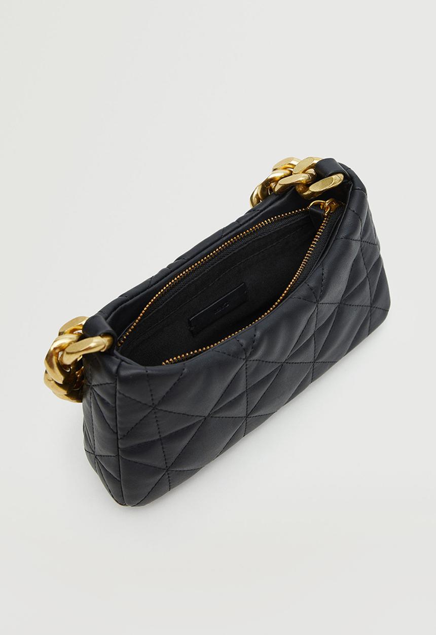 MANGO - Quilted chain bag -  black