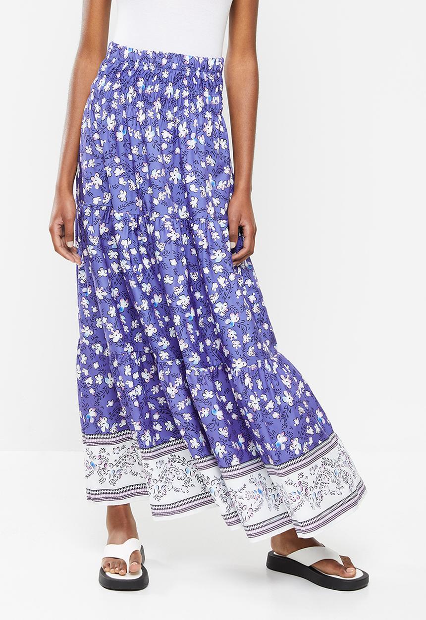 dailyfriday - Tiered maxi skirt - purple