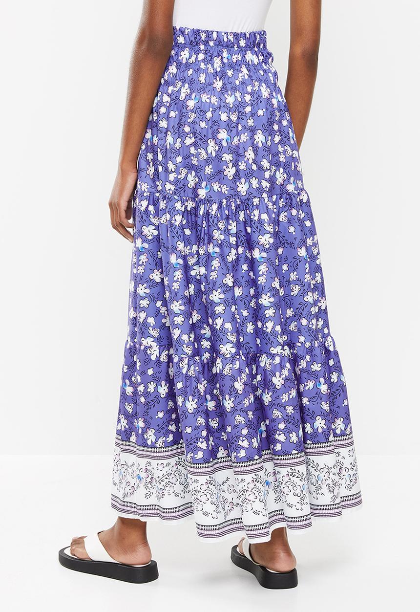 dailyfriday - Tiered maxi skirt - purple