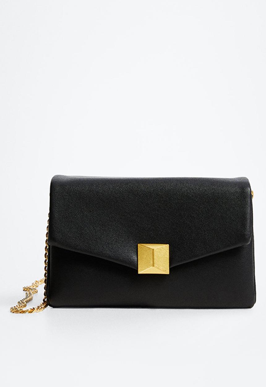 MANGO - Flap chain bag - black
