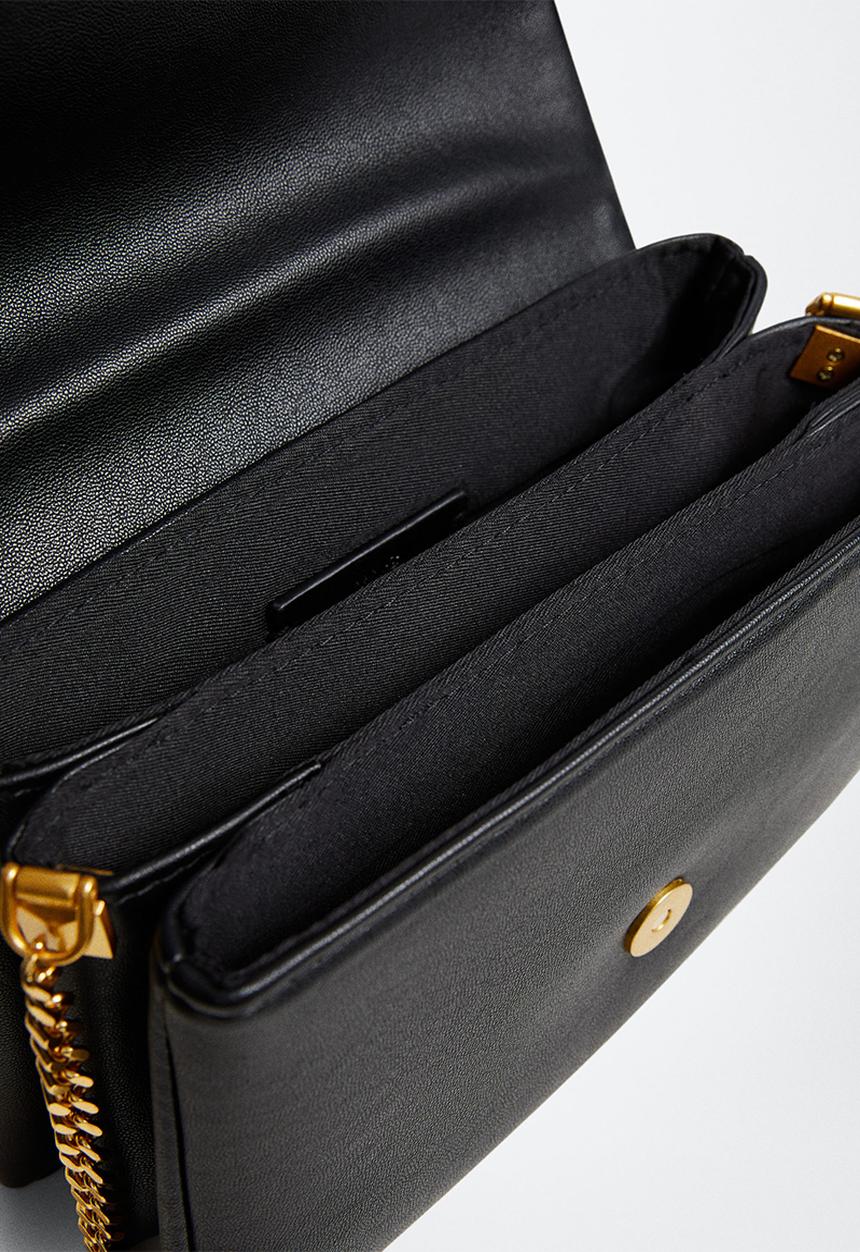MANGO - Flap chain bag - black