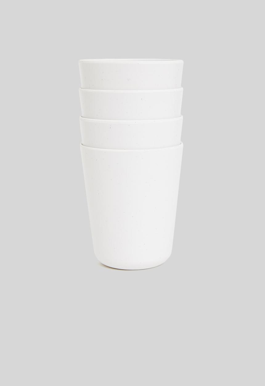 Excellent Houseware - Melamine cup set of 4 - white