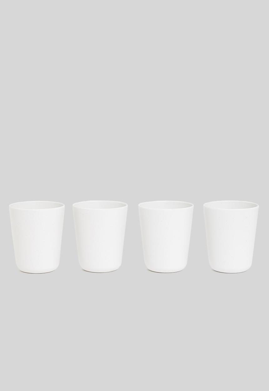 Excellent Houseware - Melamine cup set of 4 - white