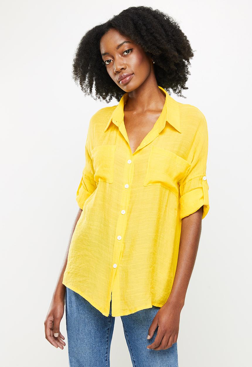 dailyfriday - Boyfriend shirt - bright yellow