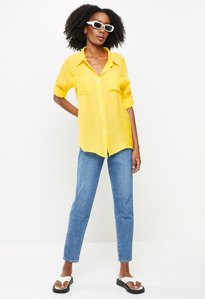 dailyfriday - Boyfriend shirt - bright yellow