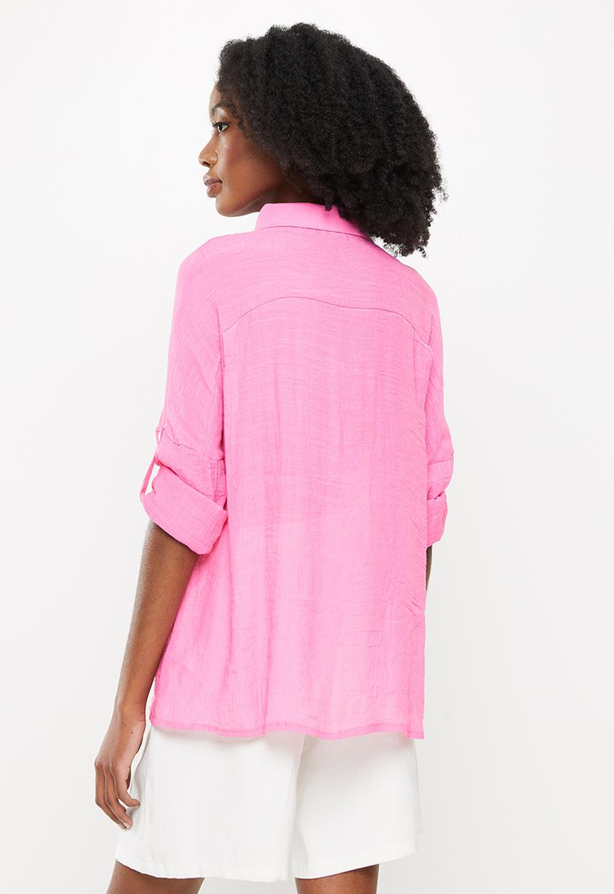 dailyfriday - Boyfriend shirt - cerise