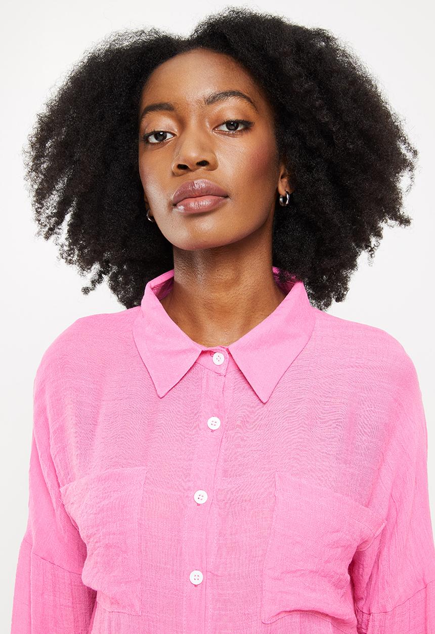 dailyfriday - Boyfriend shirt - cerise